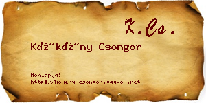 Kökény Csongor névjegykártya
